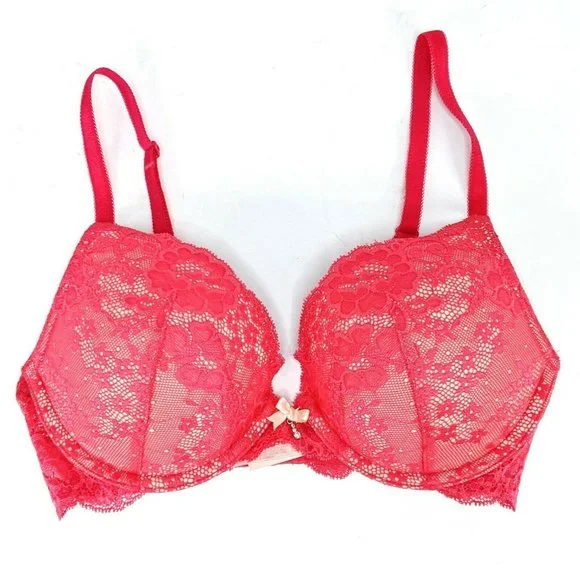 Soutien-gorge Push-up VICTORIA'S SECRET Dream Angels - Taille 32D, Nude Floral - Neuf Avec étiquettes